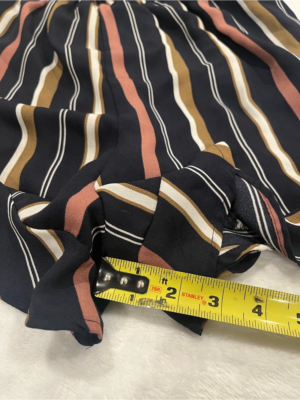 Umgee Striped Ruffled Romper - Size M - Picture 7 of 8